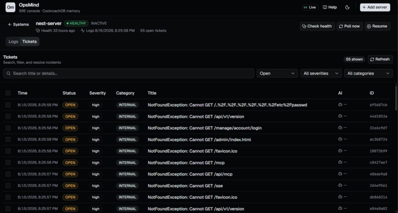 Opsmind – screenshot 1