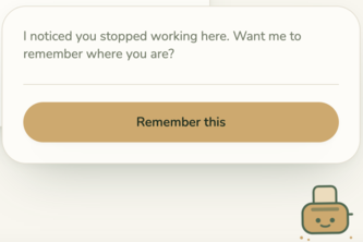 Breadcrumb: Continuity for Unfinished Work