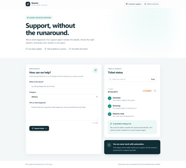 Agentic Ticket Support System – screenshot 1