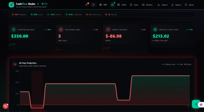 CashFlow Radar – screenshot 2