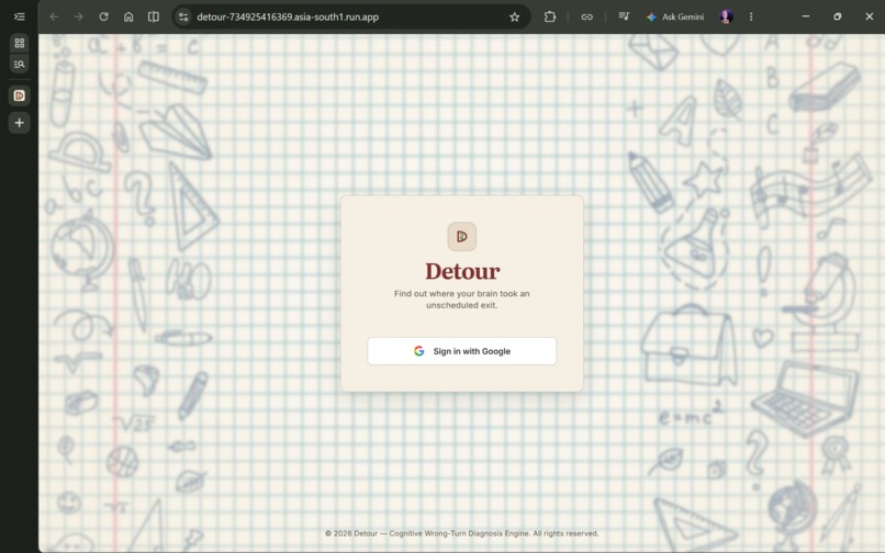Detour: Cognitive Wrong-Turn Diagnosis Engine – screenshot 4