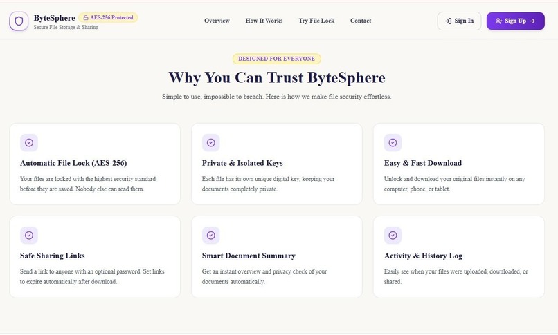ByteSphere File Vault – screenshot 2