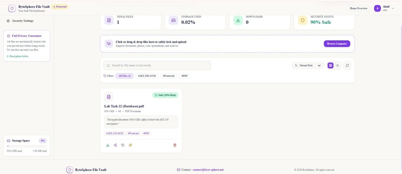 ByteSphere File Vault – screenshot 8