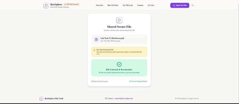 ByteSphere File Vault – screenshot 11