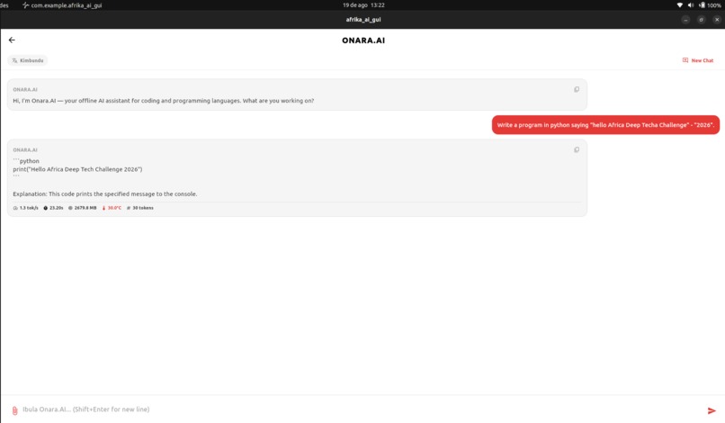 onara-ai-afrika-brain-offline – screenshot 3