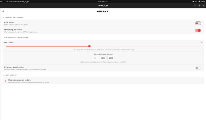 onara-ai-afrika-brain-offline – screenshot 4