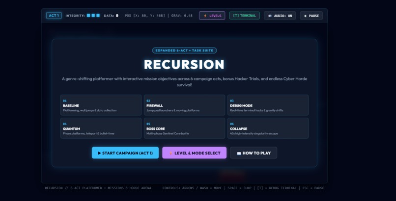 "Recursion" — A Genre-Shifting Browser Platformer – screenshot 1