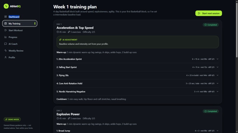AthletIQ – screenshot 3