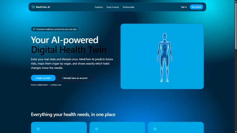 MediTwin AI – screenshot 1