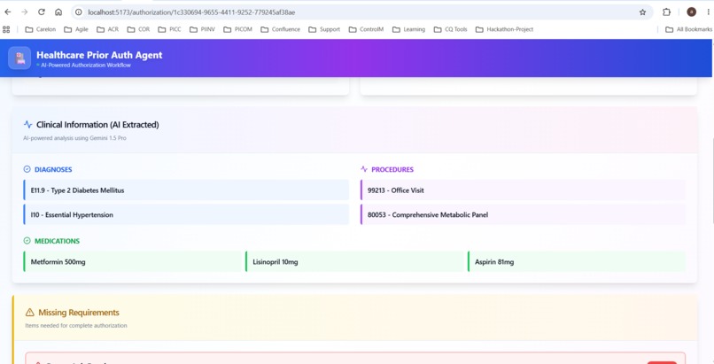Healthcare Prior Authorization Agent – screenshot 8