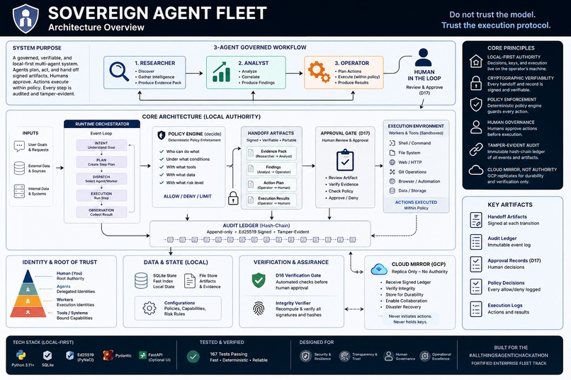 Sovereign Agent Fleet: Trust the Protocol, Not the Model – screenshot 1