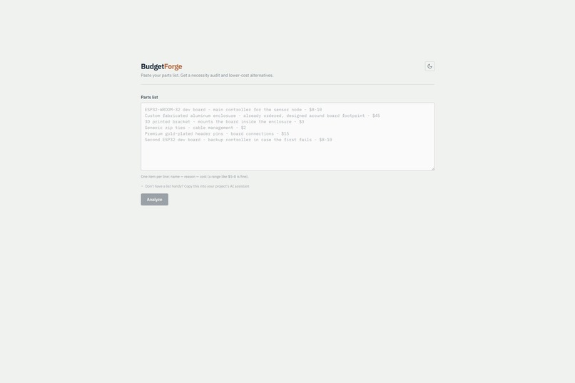 BudgetForge – screenshot 3