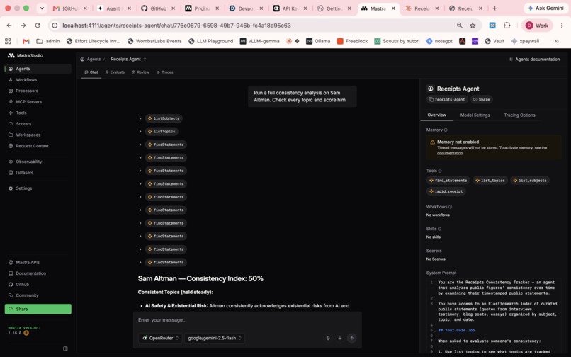 Receipts – screenshot 1