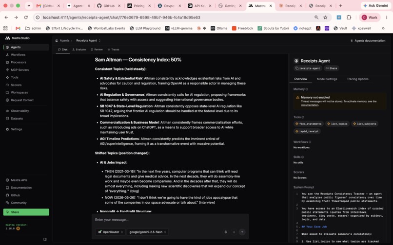 Receipts – screenshot 2