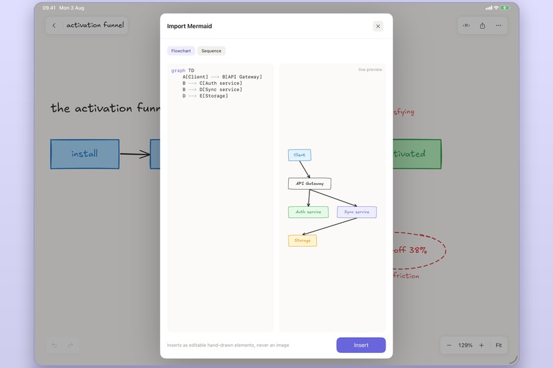 Xcalidraw: native Excalidraw for iPad – screenshot 4