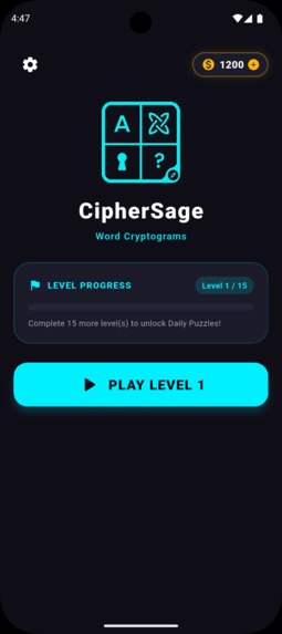 CipherSage: Word Cryptograms – screenshot 5
