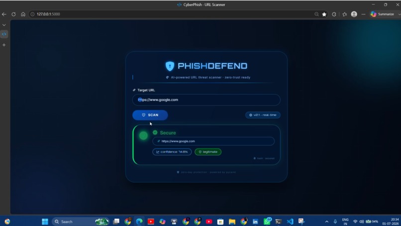 PhishDefend – AI URL Threat Scanner – screenshot 2