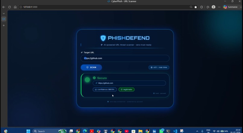 PhishDefend – AI URL Threat Scanner – screenshot 4