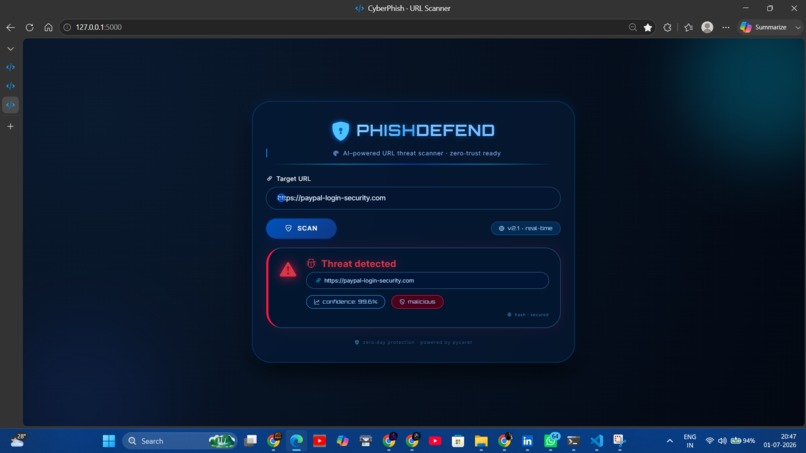 PhishDefend – AI URL Threat Scanner – screenshot 8