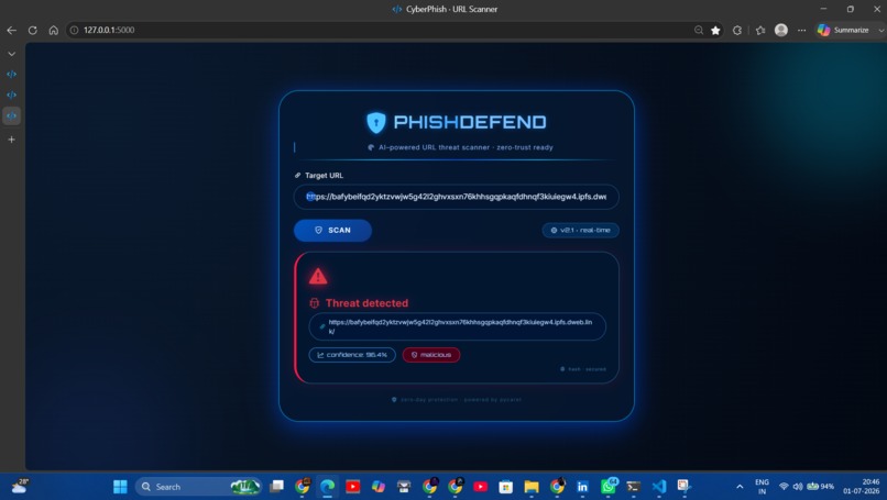 PhishDefend – AI URL Threat Scanner – screenshot 9