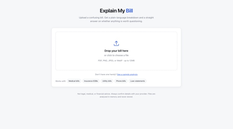 Explain My Bill – screenshot 1