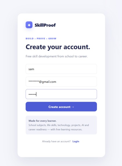 skillproof – screenshot 2