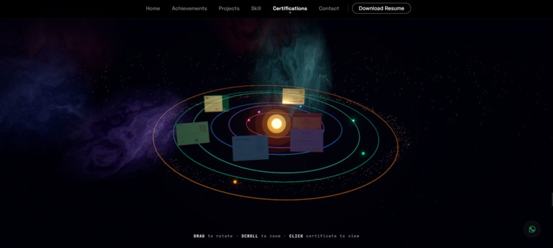 CosmicFolio – Interactive 3D Space Portfolio – screenshot 6