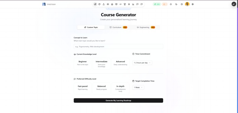 Innovison-AI Powered Adaptive Learning Interface – screenshot 4
