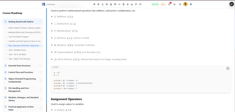 Innovison-AI Powered Adaptive Learning Interface – screenshot 5