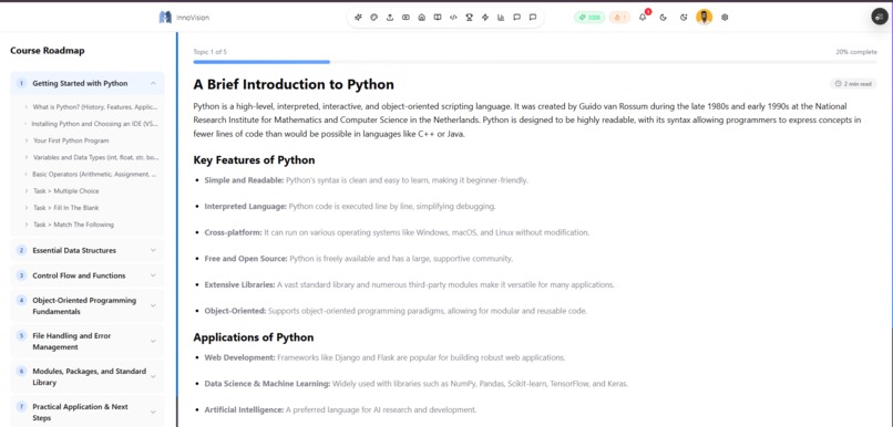 Innovison-AI Powered Adaptive Learning Interface – screenshot 8