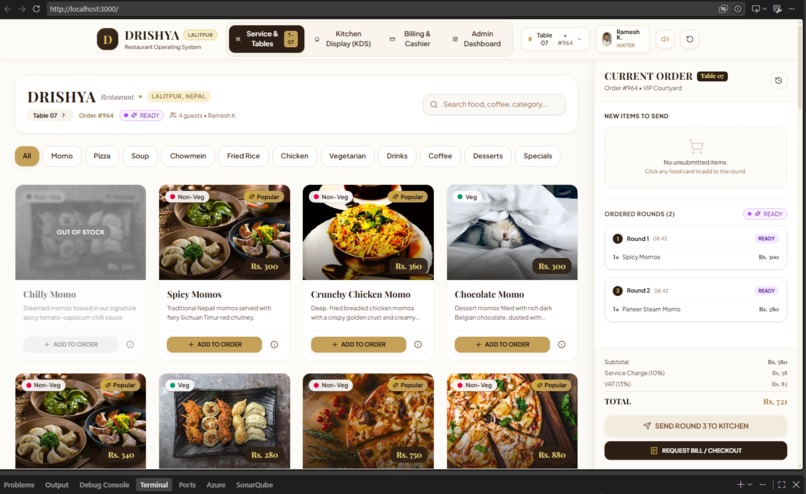 restaurant OS – screenshot 1