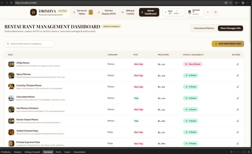 restaurant OS – screenshot 5
