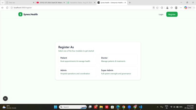 Synex.health – screenshot 1