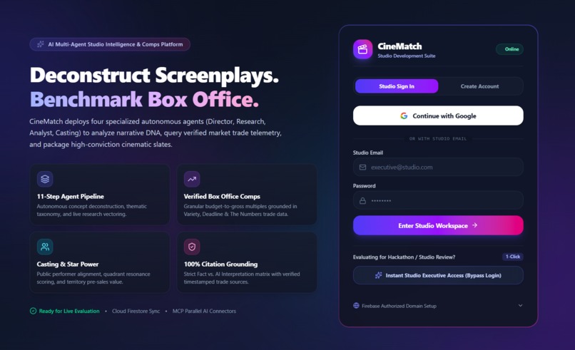 CineMatch / Script Scout Agent – screenshot 1