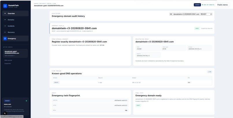 DomainTwin AI: Verified DNS Recovery – screenshot 5