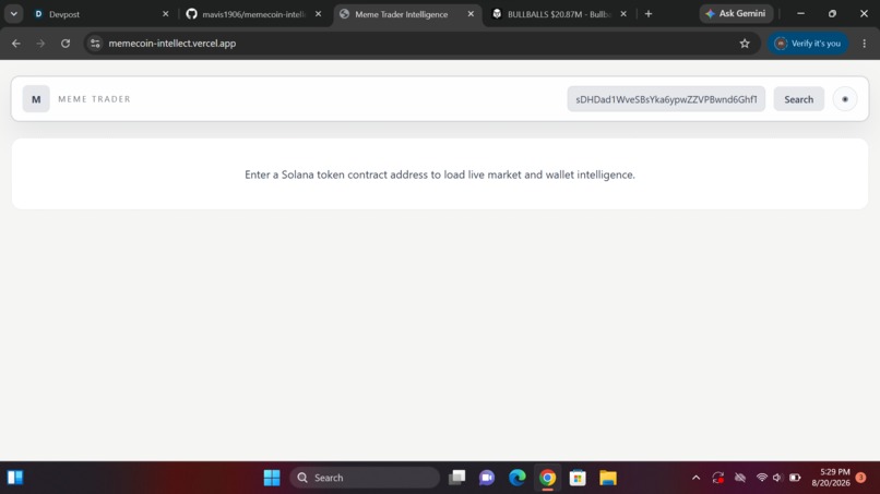 memecoin-intellect – screenshot 1