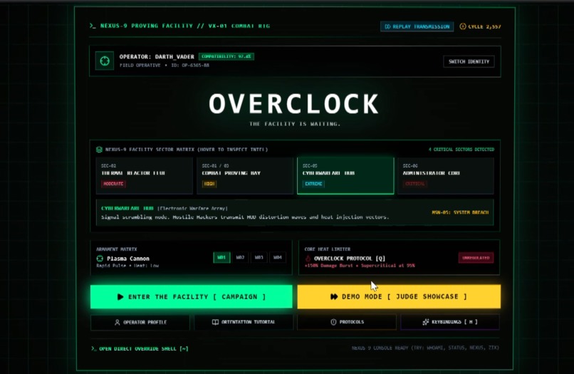 OVERCLOCK — You Were Never Supposed to Activate It. Web Game – screenshot 2