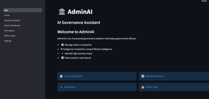 AdminAI  – screenshot 1