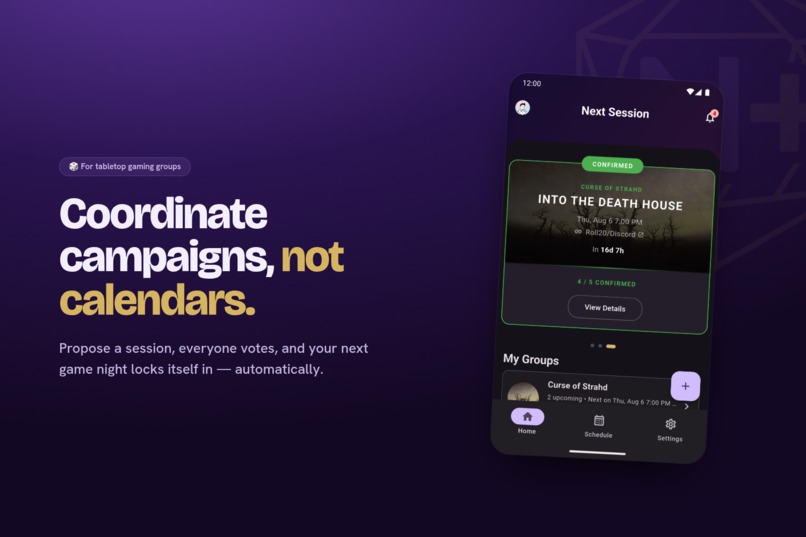 Next Session: Coordinate campaigns, not calendars – screenshot 1