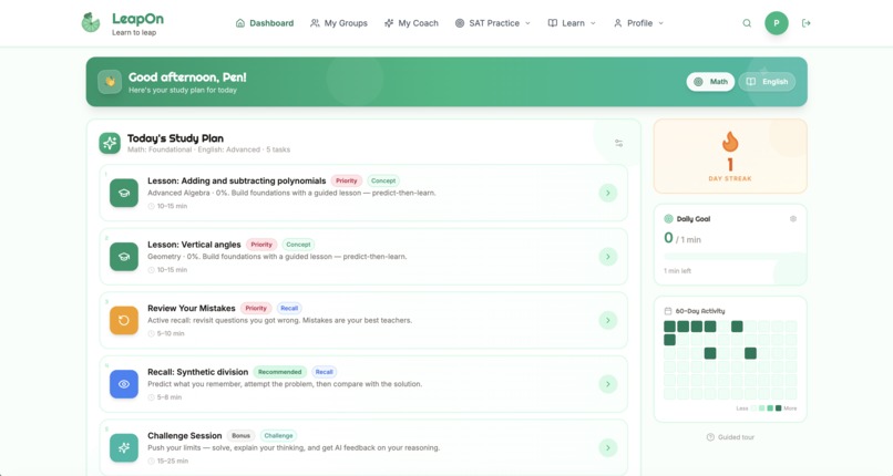 LeapOn SAT – screenshot 1