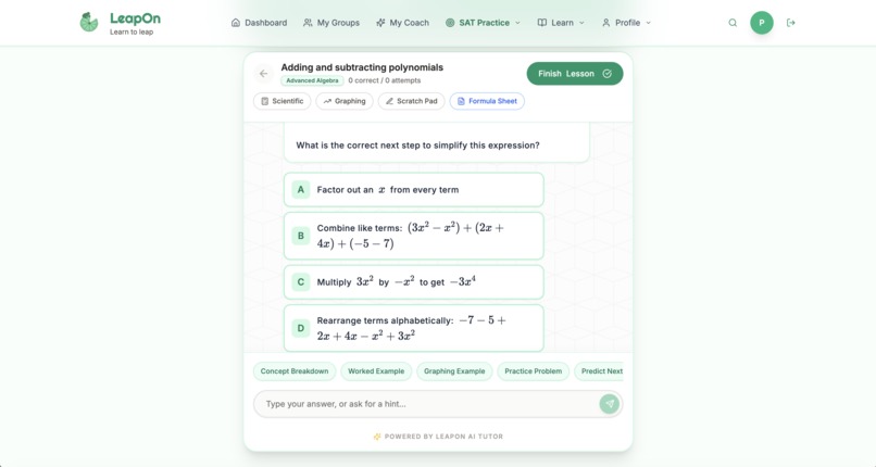 LeapOn SAT – screenshot 2