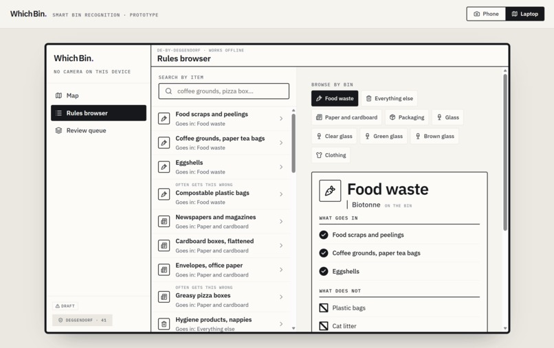 Smart Bin Recognition – screenshot 2