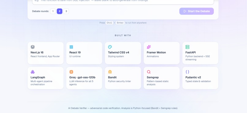 AI Debate Verifier – screenshot 1