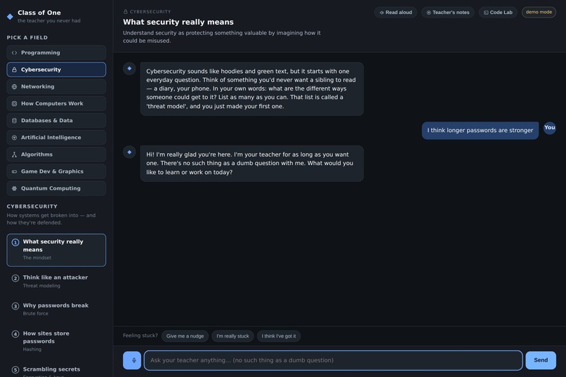 Class of one – screenshot 2