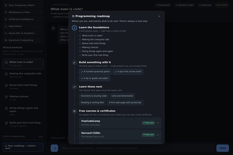 Class of one – screenshot 6