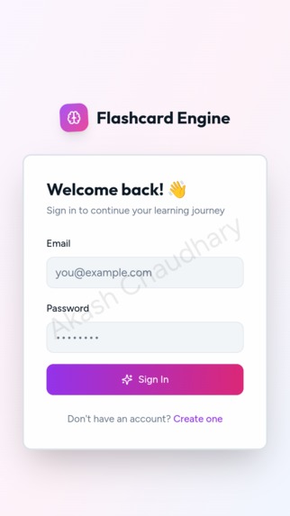 AI POWERED FLASHCARD ENGINE STUDY ASSISTANT  – screenshot 2