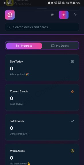 AI POWERED FLASHCARD ENGINE STUDY ASSISTANT  – screenshot 3
