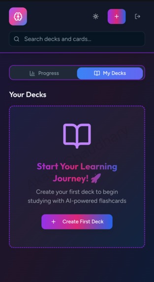 AI POWERED FLASHCARD ENGINE STUDY ASSISTANT  – screenshot 4