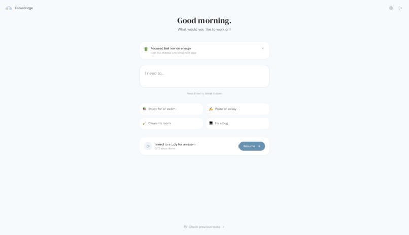 FocusBridge — A Calmer Way to Get Things Done – screenshot 4