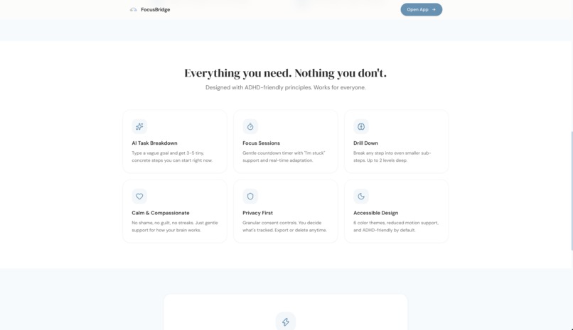 FocusBridge — A Calmer Way to Get Things Done – screenshot 2